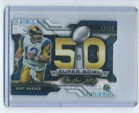 2015 Topps Chrome MINI Football "SUPERBOWL 50 ON THE FIFTY" DIE-CUT PULSAR REFRACTOR SET Cards