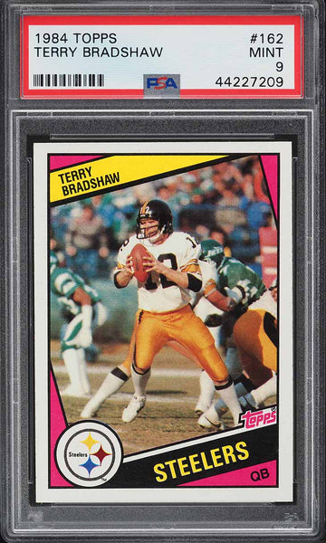 1984 Topps FB Card #162 Terry Bradshaw Pittsburgh Steelers HOF PSA 9 MINT (MGD2)