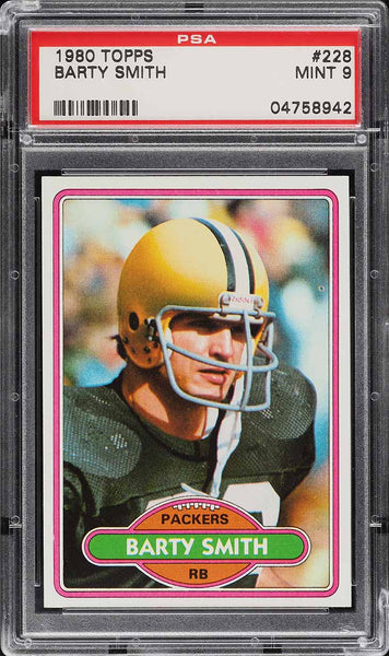 1980 Topps FB Card #228 Barty Smith PSA 9 MINT (MGD2)