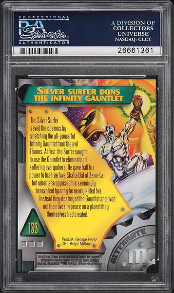 1995 Marvel Metal Card #133 Silver Surfer PSA 10 GEM MINT (MGD2)