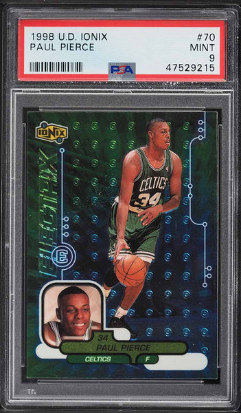 1998 Upper Deck Ionix BkB Card # 70 Paul Pierce Celtics HOF ROOKIE RC PSA 9 MINT (MGD2)