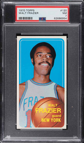 1970 Topps BkB Card #120 Walt Frazier New York Knicks HOF PSA 7 NRMT (MGD2)