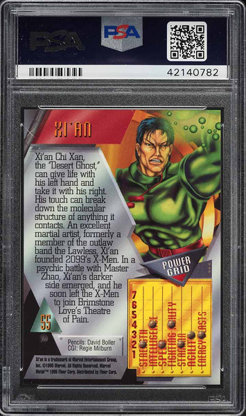 1995 Marvel Metal Card # 55 Xi'an PSA 10 GEM MINT (MGD2)