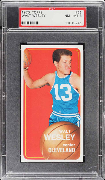 1970 Topps Bkb Card # 55 Walt Wesley PSA 8 NM-MT (MGD2)