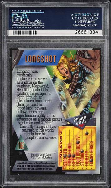 1995 Marvel Metal Card #102 Longshot PSA 10 GEM MINT (MGD2)