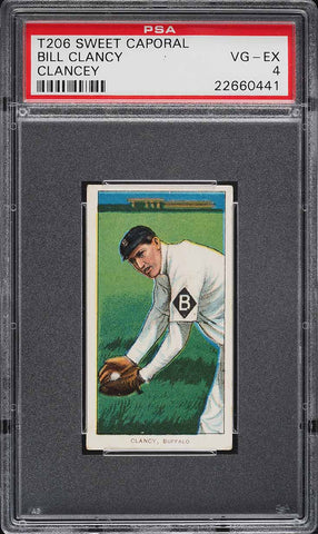 1909-11 T206 Bill Clancy CLANCEY, SWEET CAPORAL 350/30 PSA 4 VGEX (MGD2)