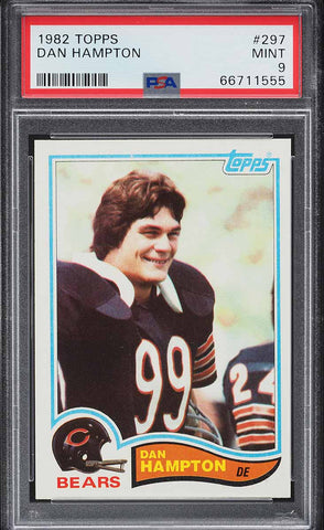 1982 Topps FB Card #297 Dan Hampton Chicago Bears HOF PSA 9 MINT (MGD2)