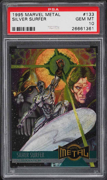 1995 Marvel Metal Card #133 Silver Surfer PSA 10 GEM MINT (MGD2)