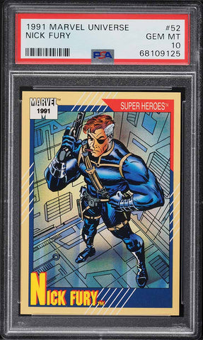 1991 Impel Marvel Universe Card # 52 Nick Fury PSA 10 GEM MINT (MGD2)