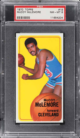 1970 Topps Bkb Card # 19 McCoy McLemore Cleveland Cavaliers PSA 8 NM-MT (MGD2)