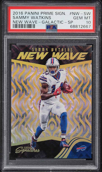 2016 Prime Signatures FB Card #SW Sammy Watkins NEW WAVE GALACTIC SP PSA 10 (MGD2)