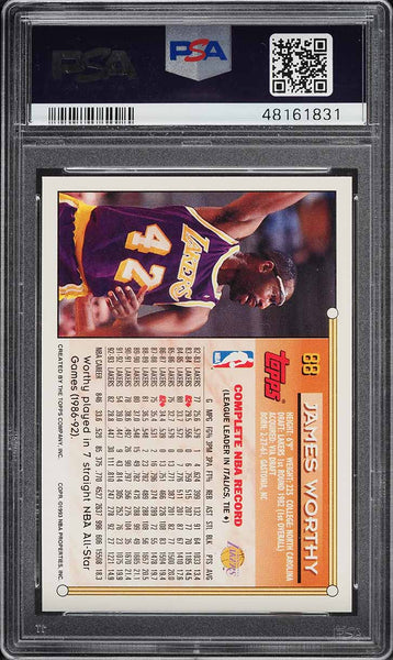 1993 Topps Gold BkB Card # 88 James Worthy LA Lakers HOF PSA 10 GEM MINT (MGD2)