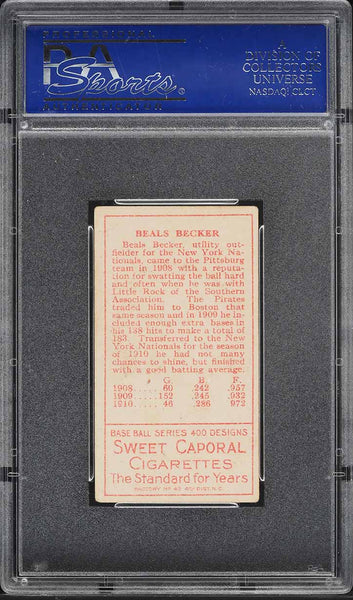 1911 T205 Gold Border Sweet Caporal BEALS BECKER New York Giants PSA 4 VGEX (MGD2)