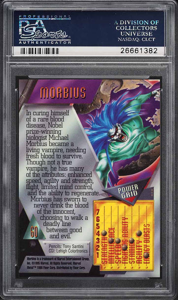 1995 Marvel Metal Card # 60 Morbius PSA 10 GEM MINT (MGD2)