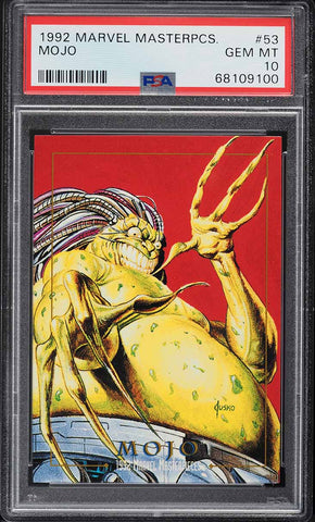 1992 Marvel Masterpieces Card # 53 Mojo PSA 10 GEM MINT (MGD2)