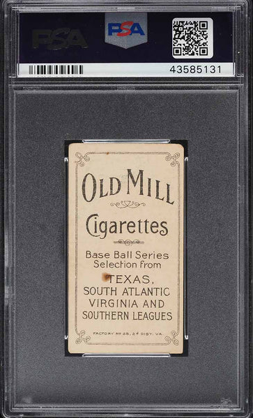 1909-11 T206 Gordon Hickman SOUTHERN LEAGUER, OLD MILL PSA 4 VGEX (MGD2)