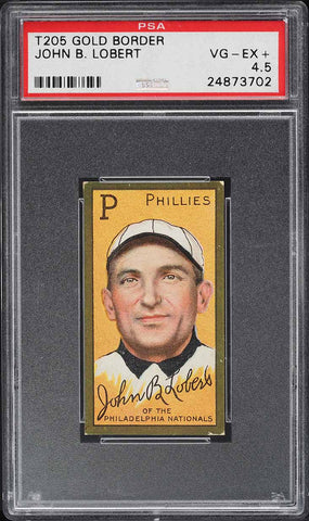 1911 T205 Gold Border Piedmont HANS LOBERT Philadelphia Phillies PSA 4.5 VGEX+ (MGD2)