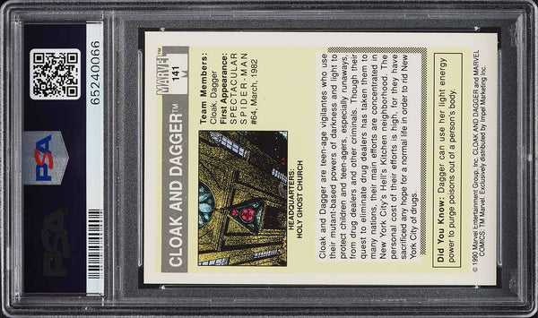 1990 Impel Marvel Universe Card #141 Cloak & Dagger PSA 10 GEM MINT (MGD2)