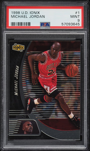 1999 UD Ionix BkB Card # 1 Michael Jordan Chicago Bulls HOF PSA 9 MINT (MGD2)