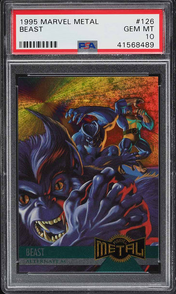 1995 Marvel Metal Card #126 Beast PSA 10 GEM MINT (MGD2)