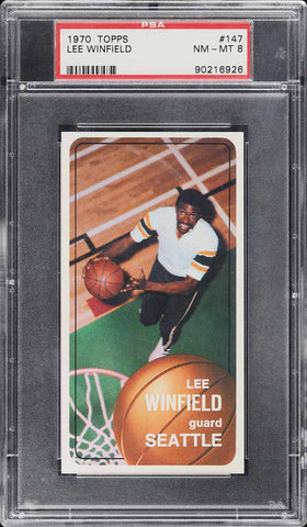 1970 Topps Bkb Card #147 Lee Winfield Seattle Supersonics PSA 8 NM-MT (MGD2)