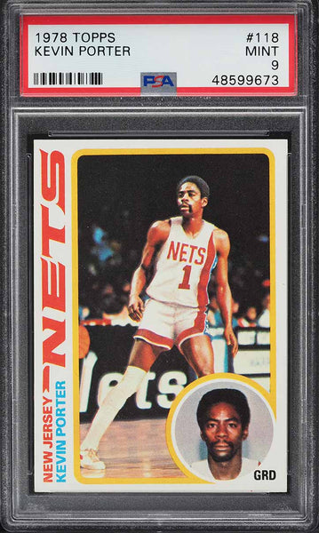 1978 Topps BkB Card #118 Kevin Porter New Jersey Nets PSA 9 MINT (MGD2)