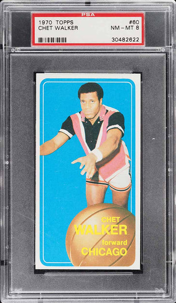 1970 Topps Bkb Card # 60 Chet Walker HOF PSA 8 NM-MT (MGD2)