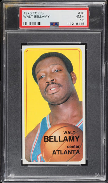 1970 Topps Bkb Card # 18 Walt Bellamy HOF PSA 7.5 NRMT+ (MGD2)