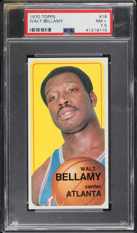 1970 Topps Bkb Card # 18 Walt Bellamy HOF PSA 7.5 NRMT+ (MGD2)