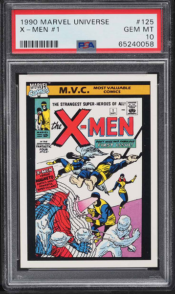 1990 Impel Marvel Universe Card #125 X-Men #1 PSA 10 GEM MINT (MGD2)