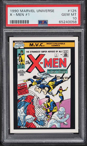 1990 Impel Marvel Universe Card #125 X-Men #1 PSA 10 GEM MINT (MGD2)