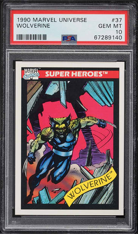 1990 Impel Marvel Universe Card # 37 Wolverine PSA 10 GEM MINT (MGD2)