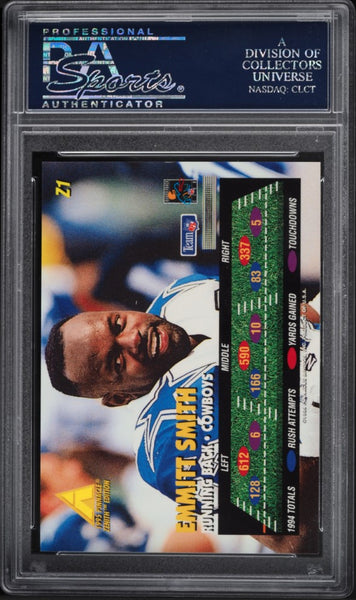 1995 Pinnacle Zenith FB Card #Z1 Emmitt Smith Dallas Cowboys HOF PSA 10 GEM MINT (MGD2)