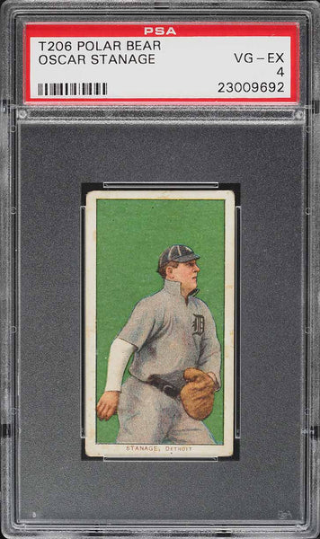 1909-11 T206 Oscar Stanage Detroit, POLAR BEAR PSA 4 VGEX (MGD2)