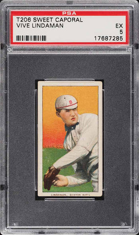 1909-11 T206 Vive Lindaman Boston, SWEET CAPORAL 150/30 PSA 5 EX (MGD2)