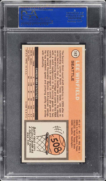 1970 Topps Bkb Card #147 Lee Winfield Seattle Supersonics PSA 8 NM-MT (MGD2)