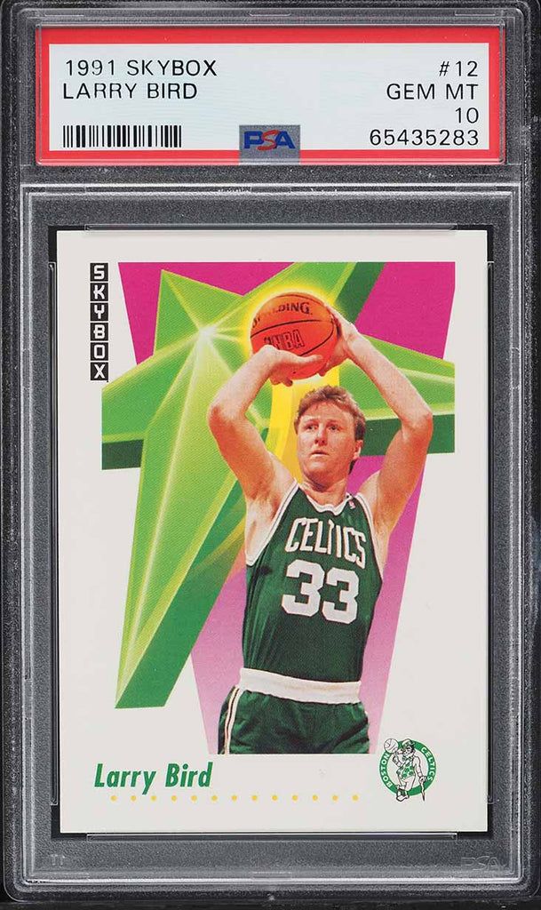 1991 Skybox BkB Card # 12 Larry Bird Boston Celtics HOF PSA 10 GEM