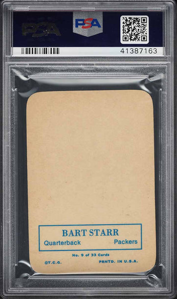 1970 Topps FB SUPER GLOSSY Card # 9 Bart Starr Green Bay Packers HOF PSA 9 MINT (MGD2)