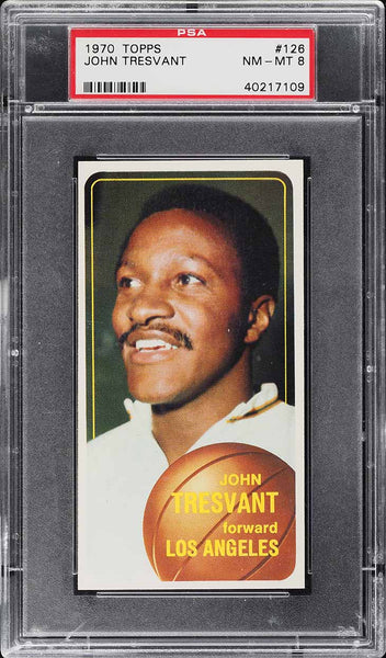 1970 Topps Bkb Card #126 John Tresvant Los Angeles Lakers PSA 8 NM-MT (MGD2)