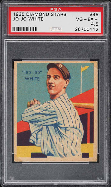 1935 Diamond Stars BB Card # 45 Jo Jo White Detroit Tigers PSA 4.5 VGEX+ (MGD2)