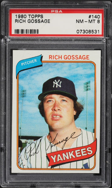 1980 Topps BB Card #140 Rich Goose Gossage HOF PSA 8 NM-MT (MGD2)