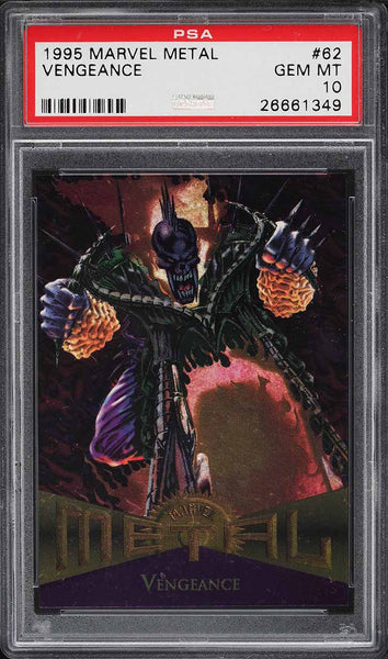 1995 Marvel Metal Card # 62 Vengeance PSA 10 GEM MINT (MGD2)