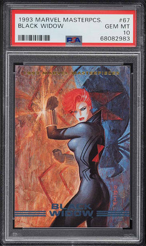 1993 Marvel Masterpieces Card # 67 Black Widow PSA 10 GEM MINT (MGD2)