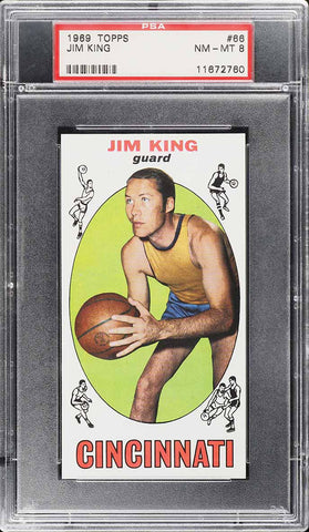 1969 Topps Bkb Card # 66 Jim King PSA 8 NM-MT (MGD2)