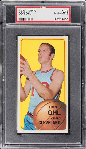 1970 Topps Bkb Card #128 Don Ohl Cleveland Cavaliers PSA 8 NM-MT (MGD2)