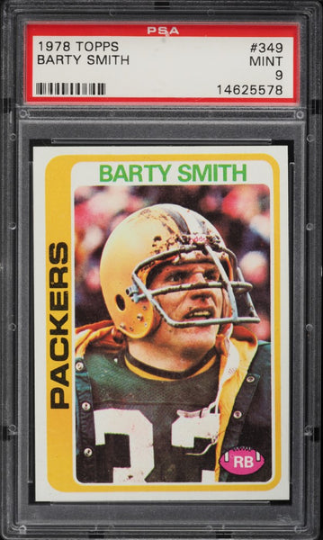 1978 Topps FB Card #349 Barty Smith PSA 9 MINT (MGD2)