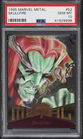 1995 Marvel Metal Card # 52 Skullfire PSA 10 GEM MINT (MGD2)