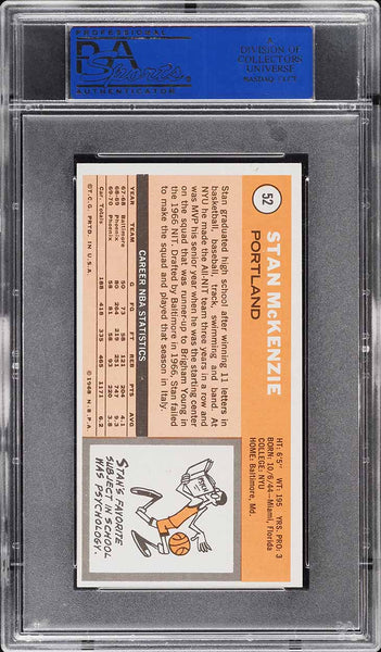 1970 Topps Bkb Card # 52 Stan McKenzie PSA 8 NM-MT (MGD2)