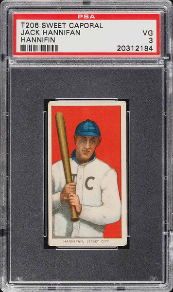 1909-11 T206 Jack Hannifan, HANNIFIN SWEET CAPORAL 350/35 PSA 3 VG (MGD2)