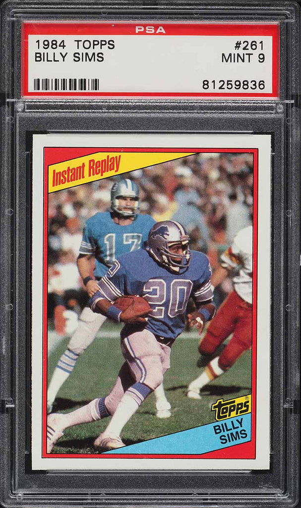 1984 Topps FB Card #261 Billy Sims Detroit Lions INSTANT REPLAY HOF PS – My  Grandpa's Den Collectibles